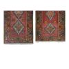 Traditional Handwoven Oushak Wool Yastik Bath Mats - a Pair | Area Rug in Rugs by Vintage Pillows Store