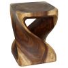 Haussmann® Wood Twist End Table 15 x 15 x 20 inch | Tables by Haussmann®
