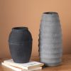 Paper Mache Vase, Black Minimal Shape | Vases & Vessels by FIG Living. Item made of paper works with boho & minimalism style