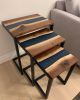 Premium Hardwood River Nesting Tables (set of 3) | Coffee Table in Tables by Good Wood Brothers. Item made of walnut with metal
