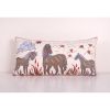 Suzani Horse Pillow Cover, Animal Pictorial Cotton on Cotton | Cushion in Pillows by Vintage Pillows Store