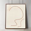 Minimalist Abstract Line Art Print in warm earth tones | Prints by Capricorn Press. Item made of paper works with boho & minimalism style