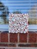 Sphere Wall Sculpture, Bubbles wall sculpture, white and red | Wall Hangings by Natasha Kanevski. Item made of canvas works with minimalism & contemporary style