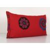Suzani Lumbar Cushion Cover, Tribal House Decor- Embroidery | Pillows by Vintage Pillows Store