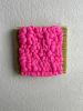 Woven Tile- Fluff- Hot pink and Lime | Wall Sculpture in Wall Hangings by Mpwovenn Fiber Art by Mindy Pantuso