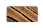 Custom Order Epoxy Table, Epoxy Resin Live Edge Dining Table | Tables by Tinella Collection. Item composed of oak wood & synthetic compatible with contemporary and country & farmhouse style