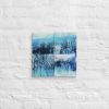 Canvas Print – Glacial Drift – Blue Abstract Glacier Art | Work by Eman's Gallery