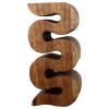 Haussmann® Wood Wave Verve Accent Snake Table 12x14x30 in | End Table in Tables by Haussmann®