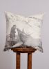 "Feeding Elk 2" Velvet Decorative Pillow 20x20 | Pillows by Vantage Design