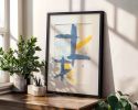 Slate 2 | Original Framed Abstract Paper Painting | Oil And Acrylic Painting in Paintings by Abby May
