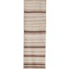 Mid Century Turkish Long Kilim Runner with Modern Design | Runner Rug in Rugs by Vintage Pillows Store. Item composed of fiber