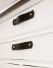Chocolate Leather Handle [V'ed End] | Pull in Hardware by Keyaiira | leather + fiber | Artist Studio in Santa Rosa. Item composed of leather
