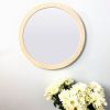 Round Hardwood Mirror | Decorative Objects by Dot & Rose. Item made of maple wood with glass