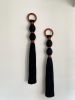 Macrame Wall Hanging, Modern Black Fiber Art, Minimalist Wall Decor, Statement Tassel Hanging, Handmade Luxury Home Decor | Wall Hangings by İnanç Yılmaz