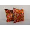 Set of Two Turkish Velvet Pillow Cover 20'' x 20'' | Sham in Linens & Bedding by Vintage Pillows Store. Item composed of cotton & fiber