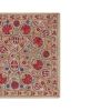 Embroidered Silk Suzani Table Runner with Tulip Motifs , Ecl | Tablecloth in Linens & Bedding by Vintage Pillows Store