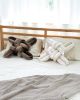 Ivory Velvet Knot Pillow | Pillows by Knots Studio