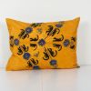 Suzani Handmade Pillow, Yellow Ethnic Lumbar Cushion Cover, | Pillows by Vintage Pillows Store