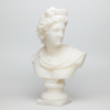 White Apollo XL Greek Head Candle - Roman Bust Figure | Ornament in Decorative Objects by Agora Home. Item made of synthetic compatible with minimalism and contemporary style