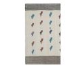 Vintage Aubusson Butterfly Pattern Kilim Rug - Embroided | Runner Rug in Rugs by Vintage Pillows Store. Item composed of cotton and fiber