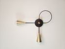 Minimalist Black and Gold Wall Sconce - 2 Bulb Light Fixture | Sconces by Retro Steam Works