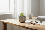 Lunar Ribbed Flute Petite | Planter in Vases & Vessels by RAW & UNIQ