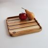 Plate – mixed reclaimed wood – 10×10 in (Price taxes include | Dinnerware by Slice of wood / Tranche de bois
