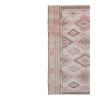 Vintage  Hand embroidered  Diamond Pattern Soft Warm Colors | Area Rug in Rugs by Vintage Pillows Store. Item made of wool & fiber