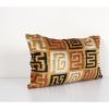 Gold Silk Ikat Velvet Pillow, Silk Ikat Lumbar Cushion Cover | Pillows by Vintage Pillows Store