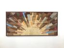 LARGE Caribbean Sunrise 3D | Wall Sculpture in Wall Hangings by StainsAndGrains. Item composed of wood in contemporary or industrial style