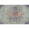 Distressed Blue Turkish Oushak Rug - Room Size Carpet | Area Rug in Rugs by Vintage Pillows Store. Item composed of cotton & fiber