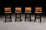 Walnut Pub Chair Set | Dining Chair in Chairs by Urban Lumber Co.. Item composed of walnut and steel