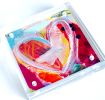 Acrylic Block Heart Painting: Loud Love (No. 8 of 10) | Mixed Media in Paintings by carrie song