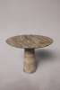 Essence Noche Travertine Round Table | Dining Table in Tables by HamamDecor LLC