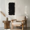 Textured 3D Black Wall Art – Dark Irregular Minimalist Sculpture – Unique Geometric Home Decor – Modern Housewarming Gift | Wall Sculpture in Wall Hangings by Vaiva Art Atelier