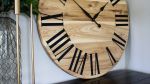 Large Hackberry Wall Clock | Decorative Objects by Hazel Oak Farms. Item composed of wood