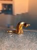 Grooming Cat in Gold | Sculptures by YENNY COCQ