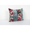 Ikat Velvet Patchwork Pillow - Unusual Silk Uzbek Pillow - T | Cushion in Pillows by Vintage Pillows Store