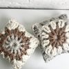 Giant Granny Square Pillow DIY KIT | Pillows by Flax & Twine. Item composed of fabric