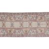 Distressed Turkish Oushak Runner Rug - Bohemian Style Carpet | Rugs by Vintage Pillows Store. Item composed of cotton & fiber