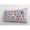 Suzani Body Pillow Made from a Vintage Uzbek Suzani, Embroid | Cushion in Pillows by Vintage Pillows Store