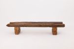 XXL Reclaimed Oak Wood Brutalist Bench, Natural and Eco Friendly | Benches & Ottomans by Logniture