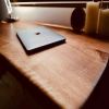 Solid Wood Live Edge Desk | Tables by Ironscustomwood. Item composed of walnut