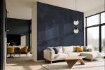 Navy Plaster — Luxe Textures Luxury Wallpaper Mural | Wall Treatments by ELLE WALLS