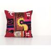 Large Vintage Colorful Suzani Embroidery Throw Pillow, Patch | Cushion in Pillows by Vintage Pillows Store