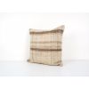 Turkish Striped Square Kilim Pillow Cover, Handmade Organic | Cushion in Pillows by Vintage Pillows Store