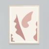 Minimal Scandinavian Abstract print in Nude Blush and Pink | Prints by Capricorn Press. Item composed of paper in boho or minimalism style