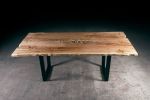 Live Edge Maple Canyon Dining Table | Tables by Urban Lumber Co.. Item made of maple wood with steel