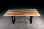 Live Edge Maple Canyon Dining Table | Tables by Urban Lumber Co.. Item made of maple wood with steel