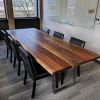 Dark Walnut Live Edge Table | Dining Table in Tables by Ironscustomwood. Item composed of walnut & metal